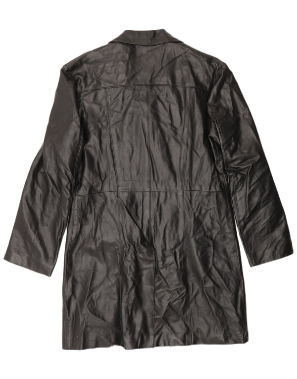 Palton din piele pentru femei VINTAGE IT 48 XL din piele neagră