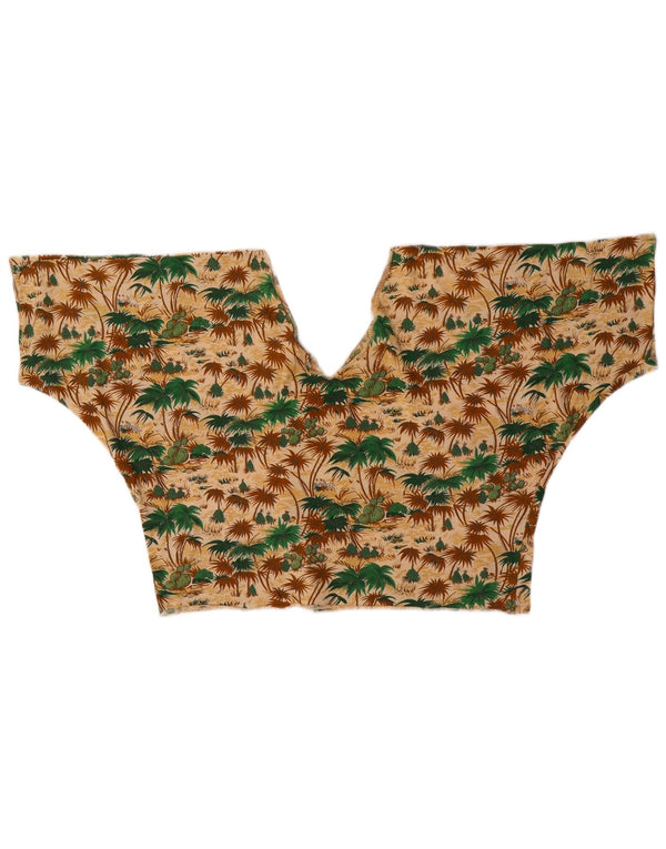 Crop Top Vintage pentru femei UK 12 Medium Multicolor Hawaiian