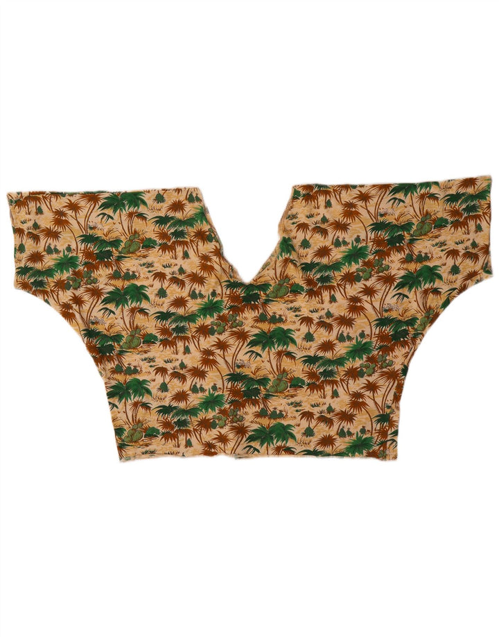 Crop Top Vintage pentru femei UK 12 Medium Multicolor Hawaiian