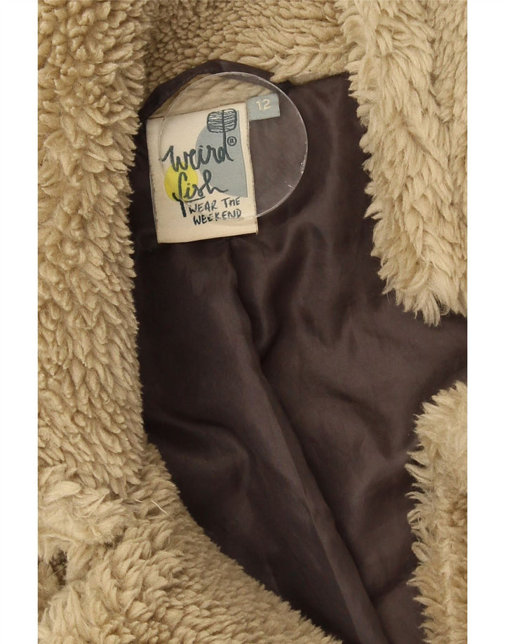 Jachetă pentru femei Weird Fish Teddy Bear Sherpa UK 12 Medium Bej Poliester