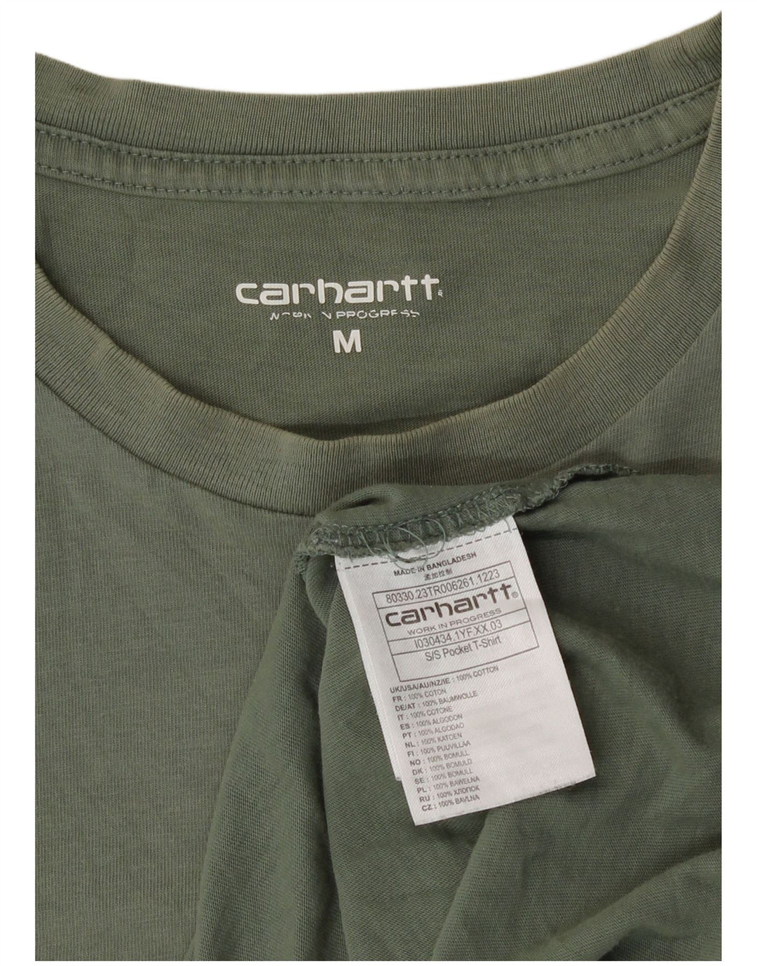 Tricou pentru bărbați Carhartt Top din bumbac verde mediu