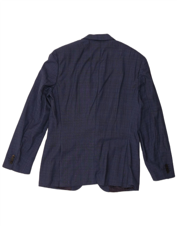 Blazer pentru bărbați Hugo Boss, cu 2 nasturi, EU 50, cu carouri mari bleumarin