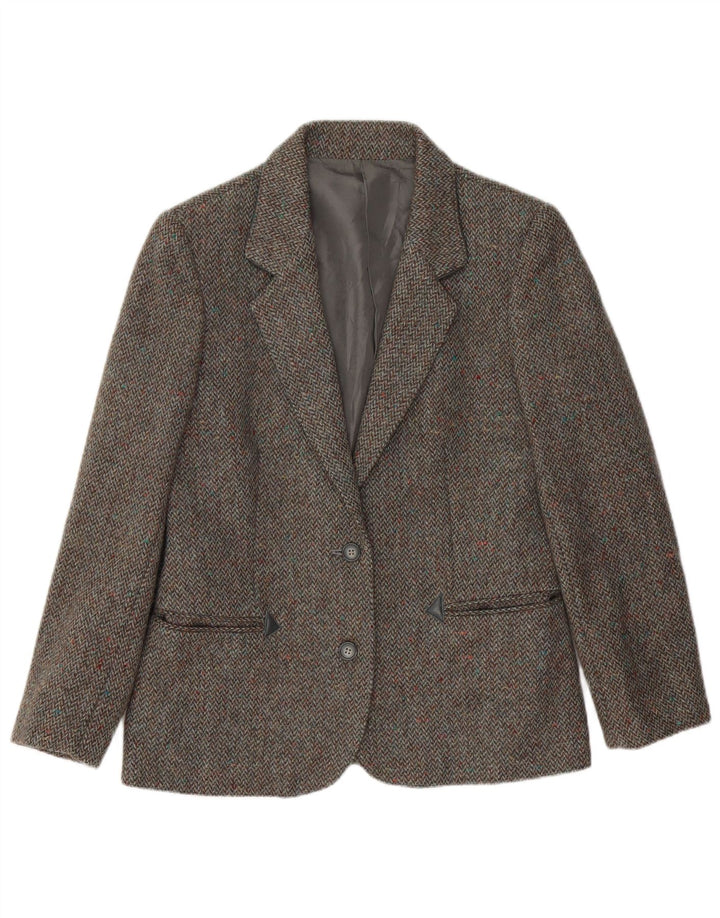 LANIFICO CAMPORE Jachetă pentru femei cu 2 nasturi IT 44 Chevron maro mediu