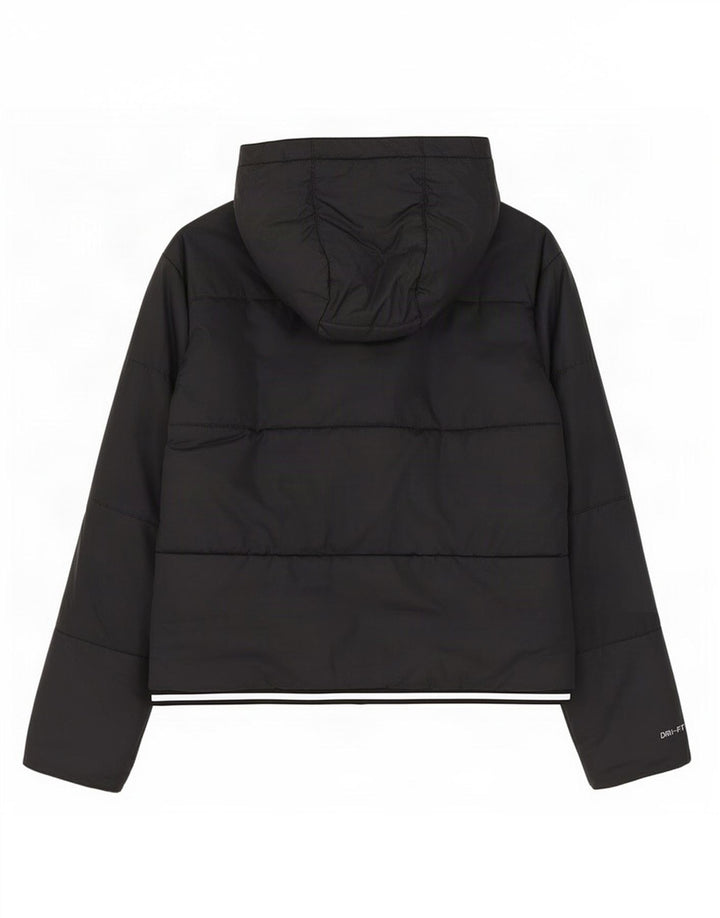 Jachetă supradimensionată cu glugă Nike Therma-Fit pentru femei UK 14 Medium Negru
