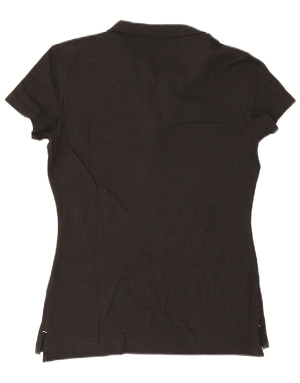 Tricou polo Tommy Hilfiger pentru femei Slim Fit UK 12 Bumbac mediu negru