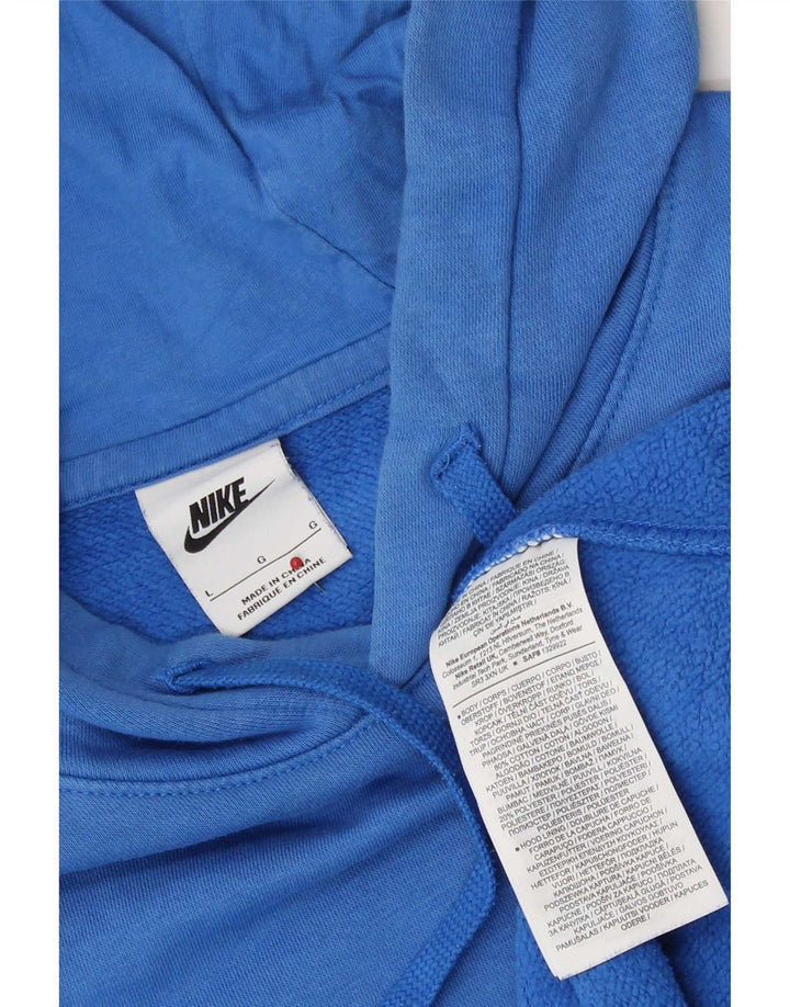 Pulover Nike pentru bărbați cu glugă, mare, albastru, bumbac