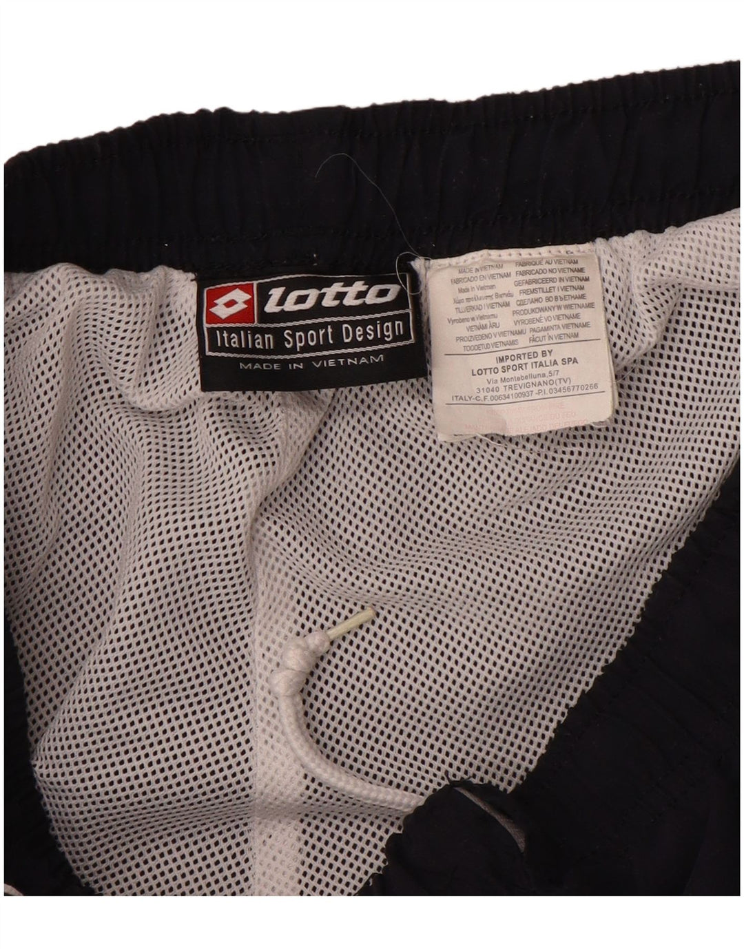 Pantaloni de trening Lotto pentru bărbați, poliester bloc de culoare, albastru marin mediu
