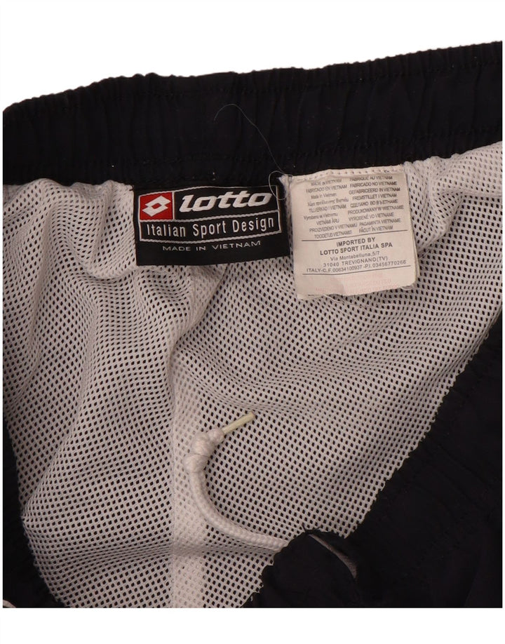 Pantaloni de trening Lotto pentru bărbați, poliester bloc de culoare, albastru marin mediu