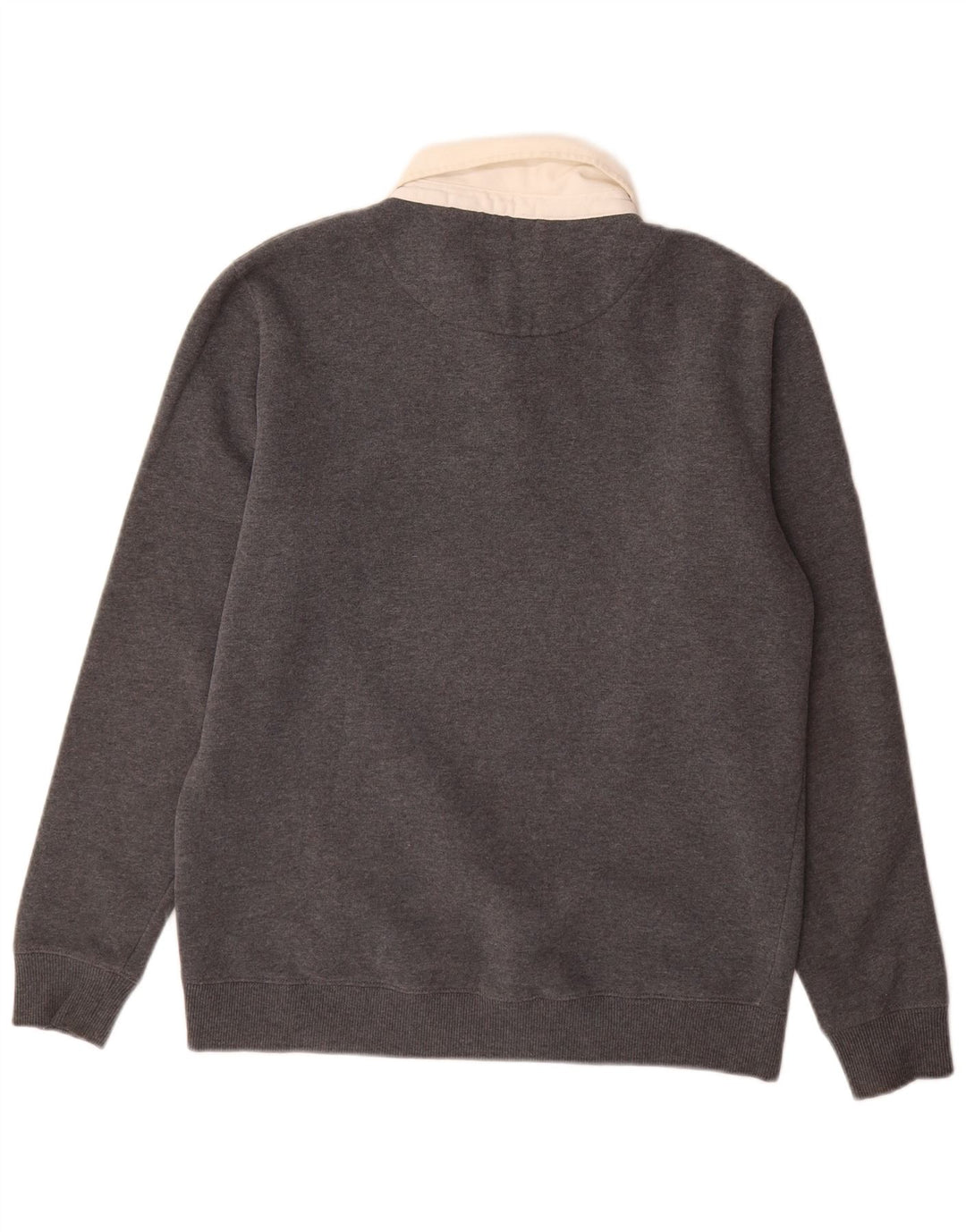Pulover Superdry pentru bărbați cu gât polo, bumbac mare, gri