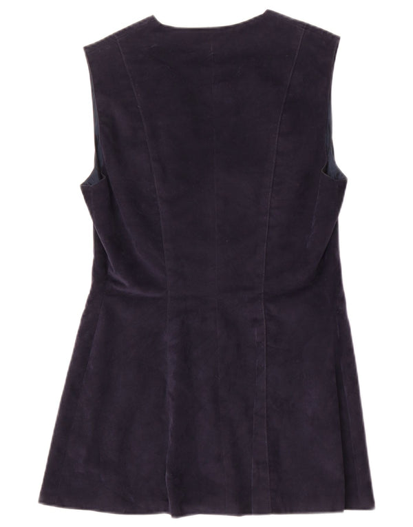 Vestă vintage pentru femei cu paragate UK 10 mic, bleumarin