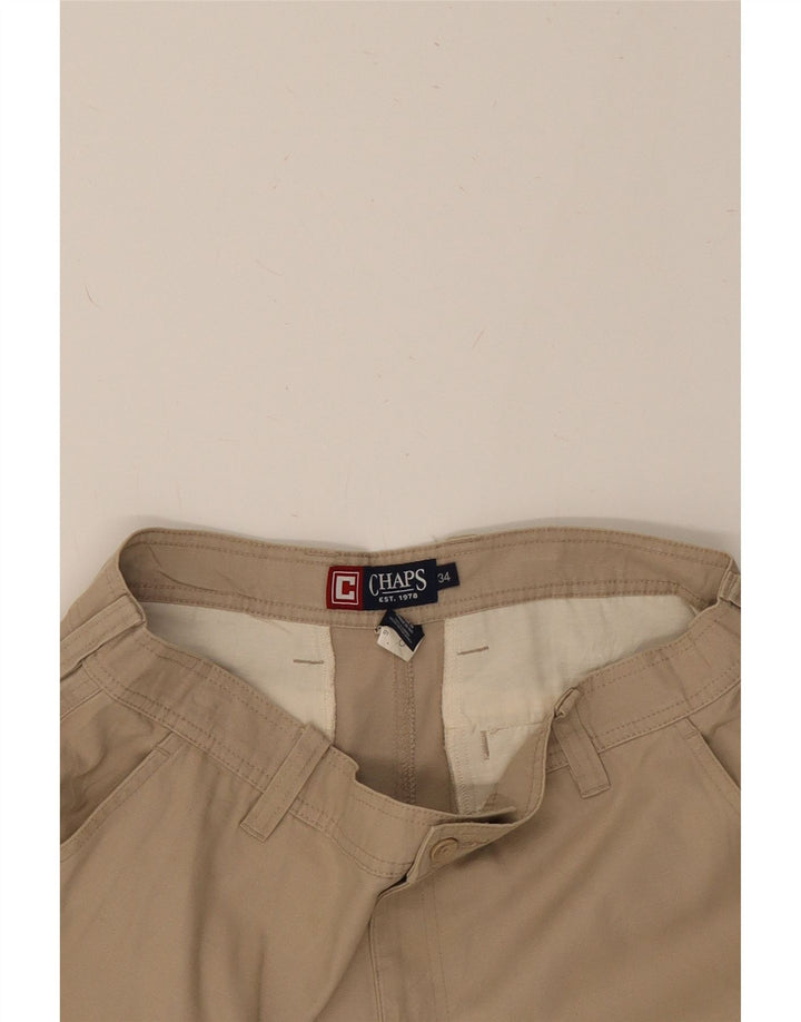CHAPS Mens Cargo Shorts W34 Large  Beige Cotton Vintage Chaps and Second-Hand Chaps from Messina Hembry 