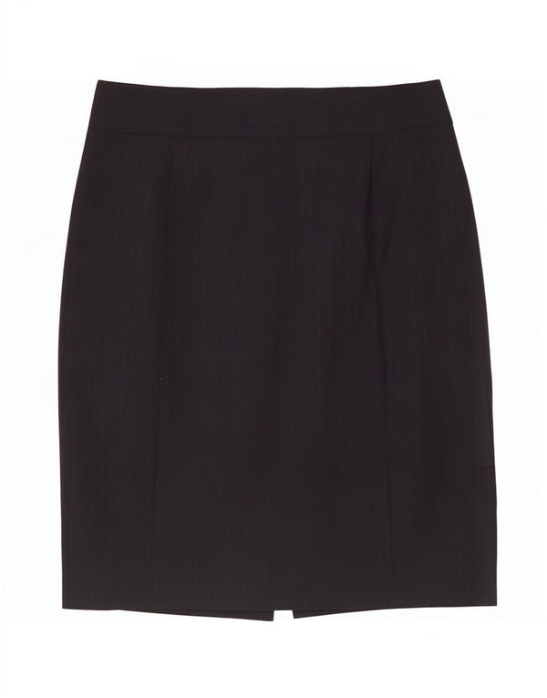 Fusta creion pentru femei J. Crew US 0 XS W28 Lână cu dungi albastru bleumarin