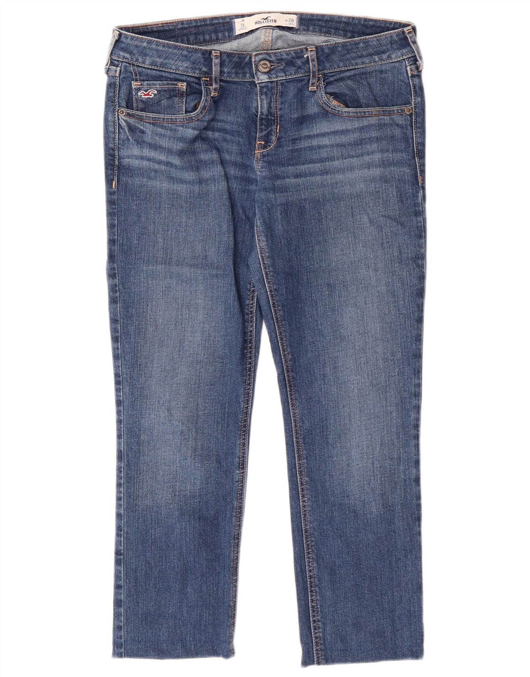 Blugi tăiați pentru femei Hollister US 7 Medium W28 L24 Blue