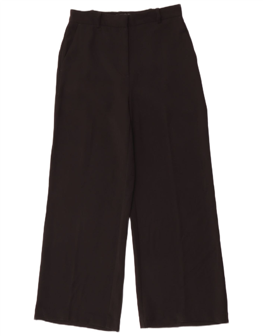Pantaloni chino pentru femei cu picioare largi Zara Mediu L28 L29 Poliester negru