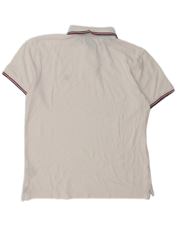 Crew Clothing Tricou polo pentru bărbați, bumbac alb mediu