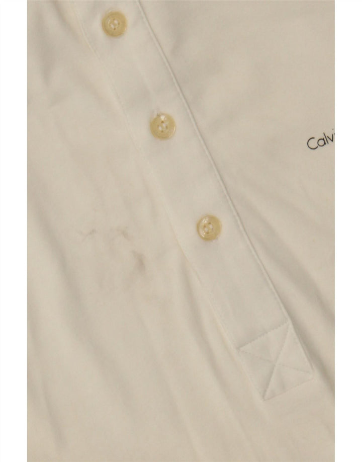 CALVIN KLEIN JEANS Mens Pullover Shirt Medium White Cotton Vintage Calvin Klein Jeans and Second-Hand Calvin Klein Jeans from Messina Hembry 