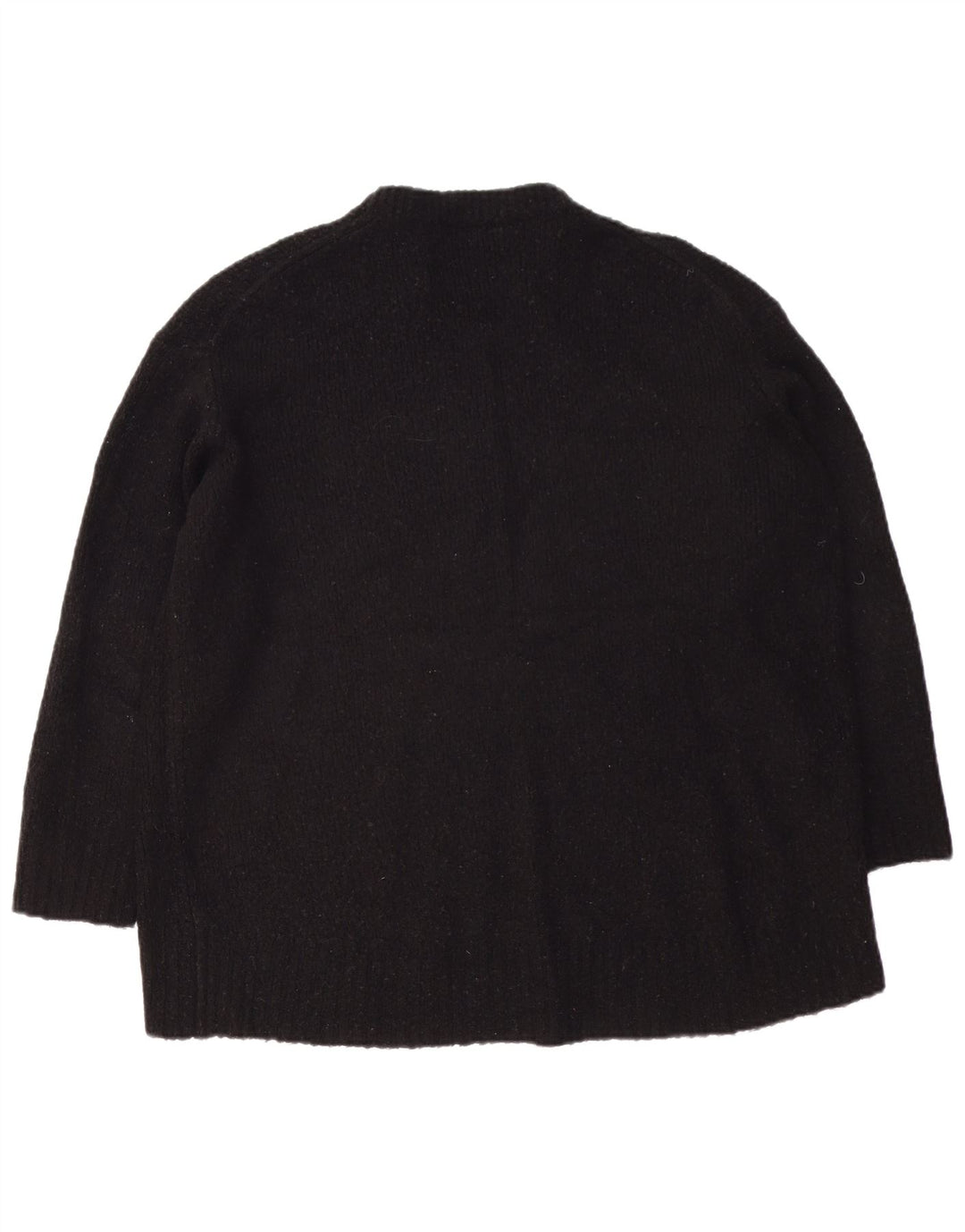 Pulover pentru femei supradimensionat cu gâtul turnat Zara UK 14 Medium Negru Acrilic