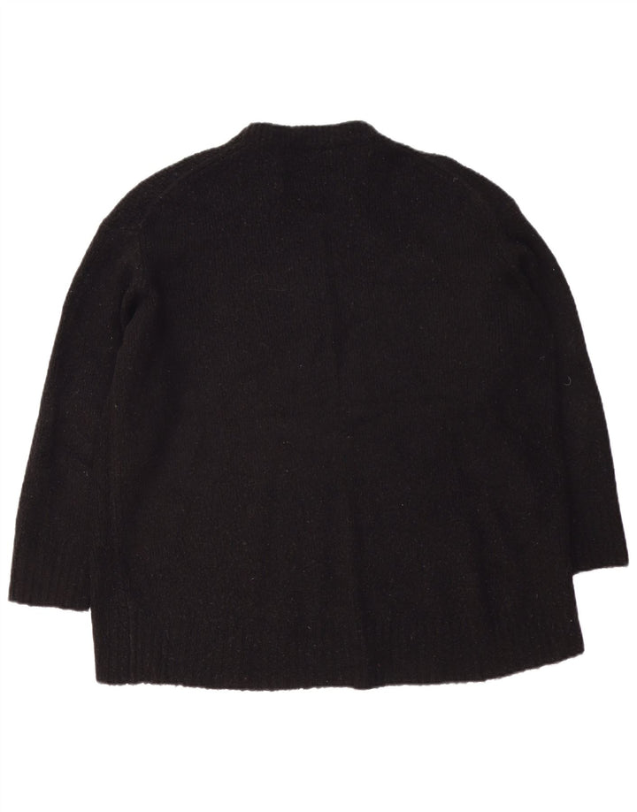 Pulover pentru femei supradimensionat cu gâtul turnat Zara UK 14 Medium Negru Acrilic