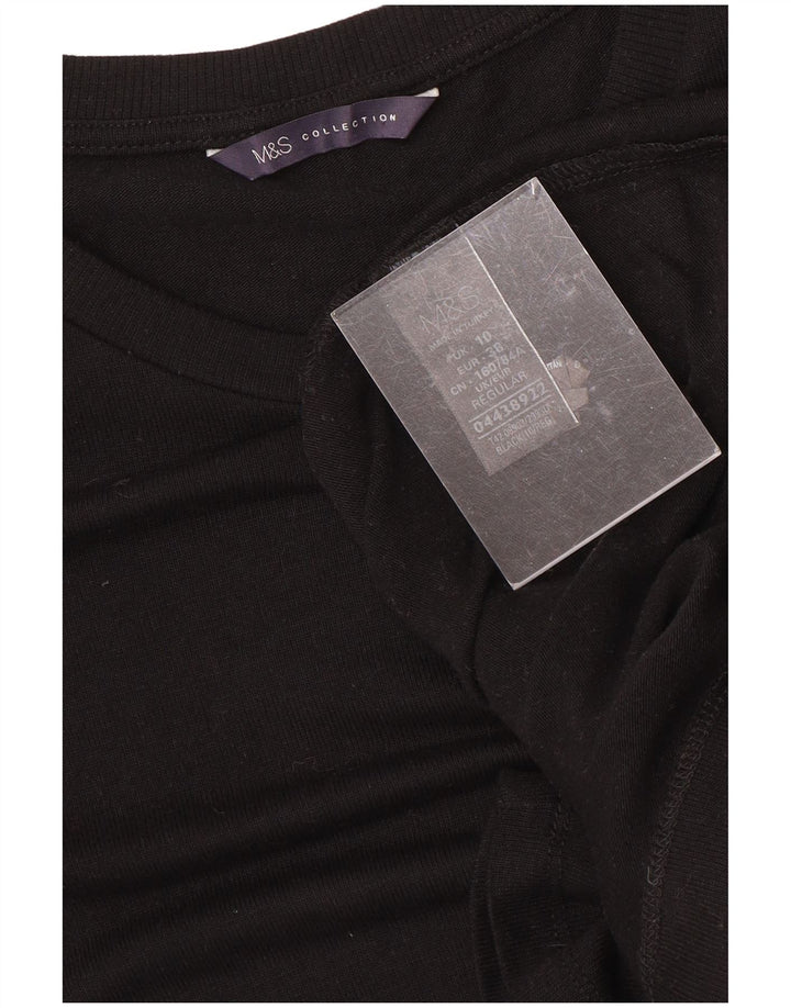 MARKS & SPENCER Rochie teacă pentru femei cu mâneci 3/4 UK 10 Poliester negru mic