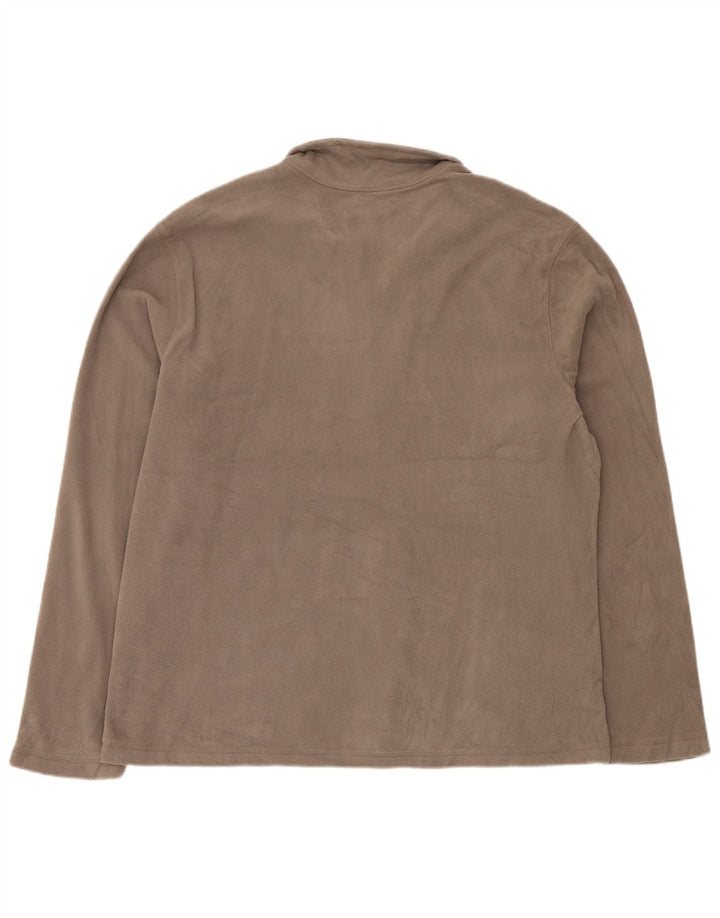 EDDIE BAUER Pulover din lână pentru bărbați, cu fermoar, XL, poliester gri