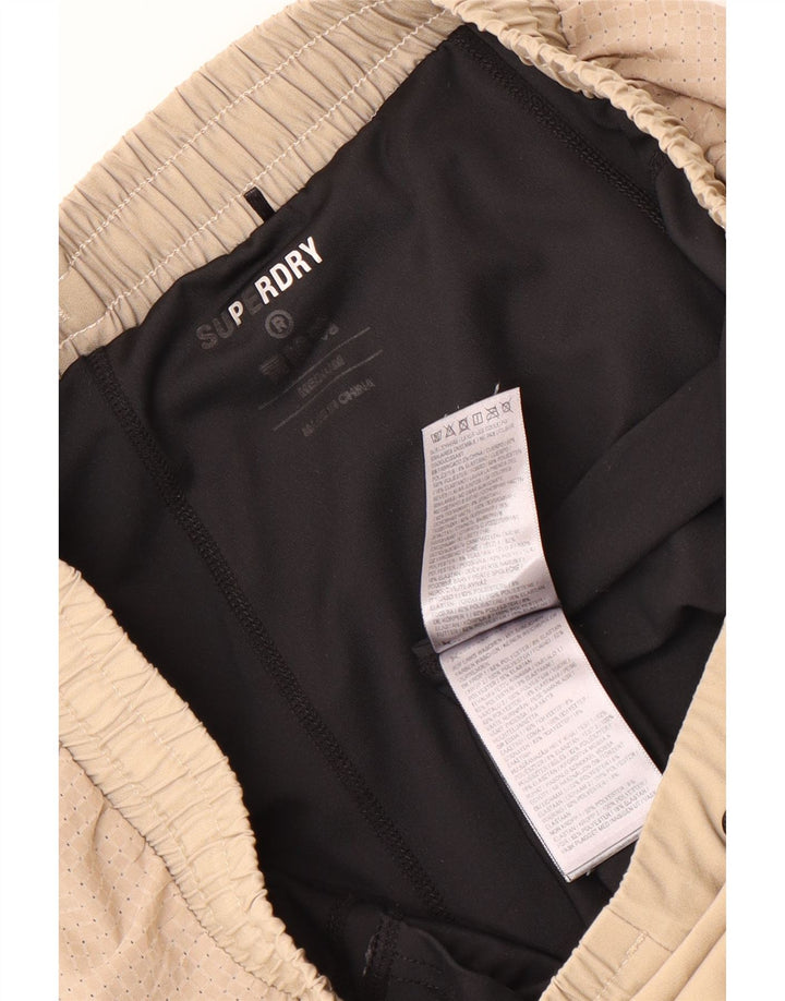 Pantaloni scurti sport pentru bărbați Superdry, bej mediu, poliester color bloc