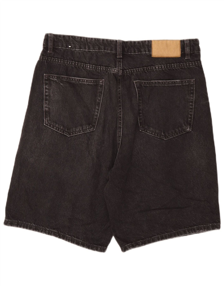 Pantaloni scurți din denim pentru bărbați Zara EU 42 Large W32 Bumbac gri