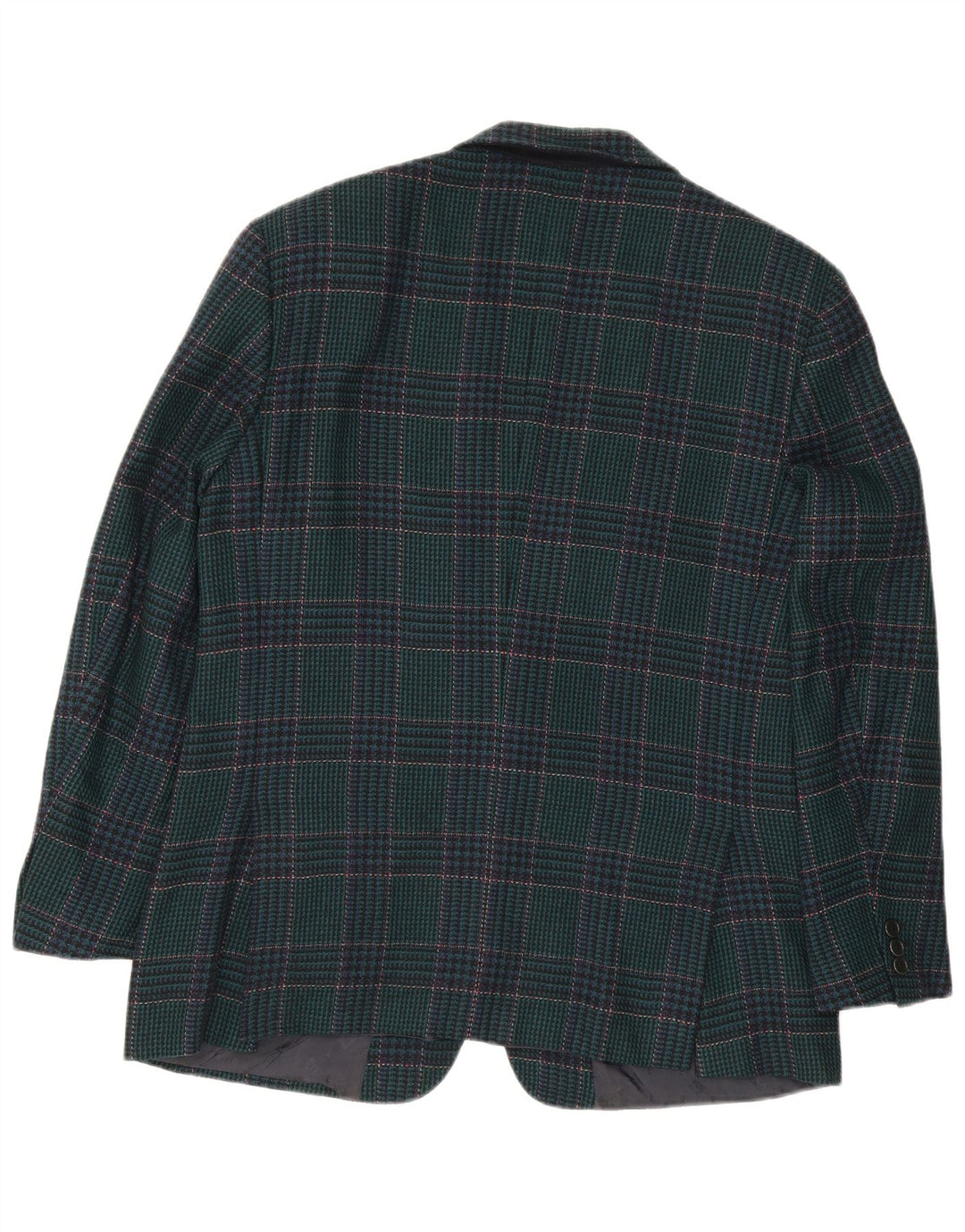 Jachetă vintage pentru bărbați cu 2 nasturi IT 52 XL bleumarin picior de găină