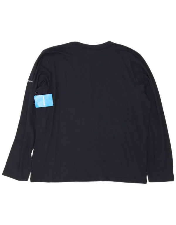 Columbia pentru bărbați grafic Top cu mânecă lungă XL bumbac negru