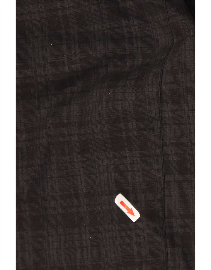 Jachetă cu glugă pentru bărbați Tom Tailor UK 44 2XL, bumbac negru cu carouri