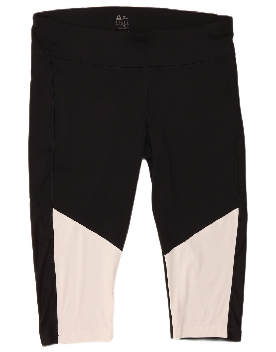 Leggings Capri REEBOK pentru femei UK 20/22 XL, poliester color bloc negru