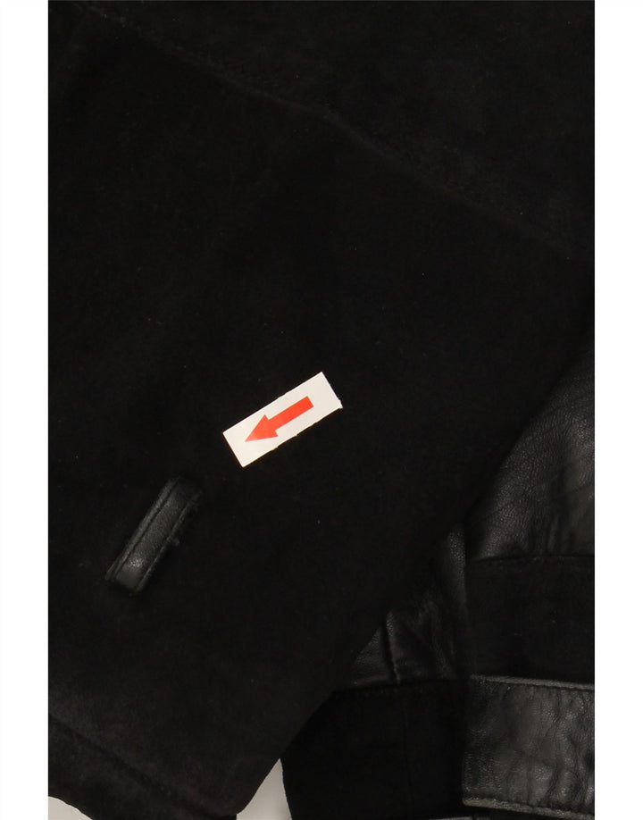 Jacheta de piele intoarsa pentru femei VINTAGE IT 48 XL neagra