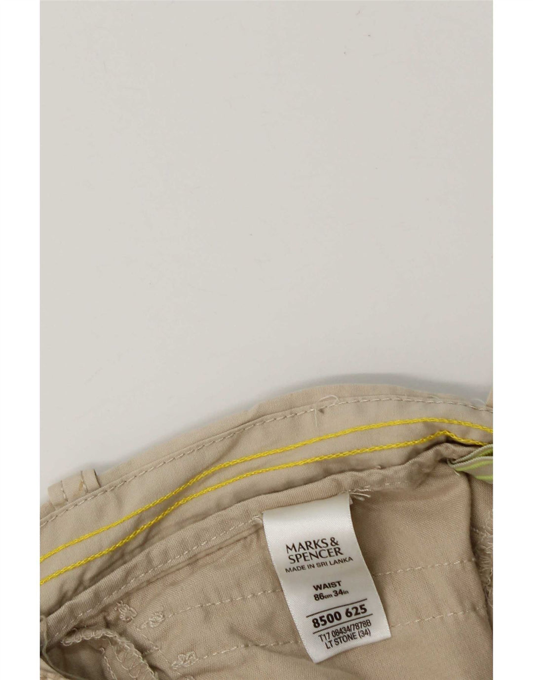 Bermude pentru bărbați Marks & Spencer Cargo W34, bumbac mare, bej