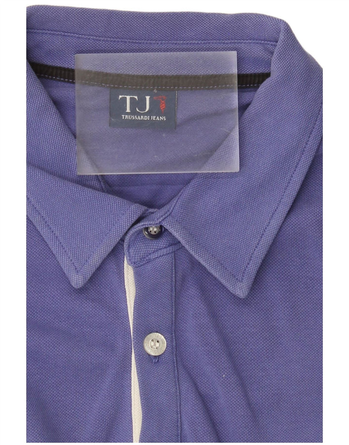 Tricou polo pentru bărbați Trussardi Jeans Mov mare