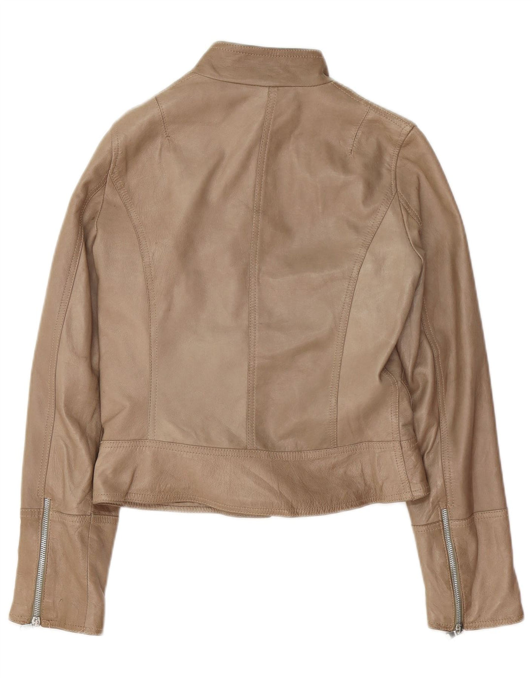 Jachetă motociclist din piele crop pentru femei XETRA IT 44 Medium Beige Piele