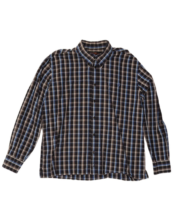 Cămașă pentru bărbați Ben Sherman 2XL, bumbac negru cu carouri