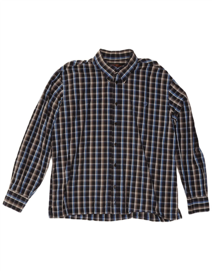 Cămașă pentru bărbați Ben Sherman 2XL, bumbac negru cu carouri