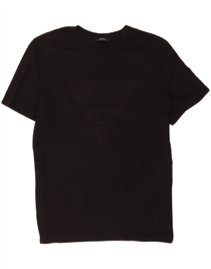 Tricou grafic Guess pentru bărbați Top mediu negru