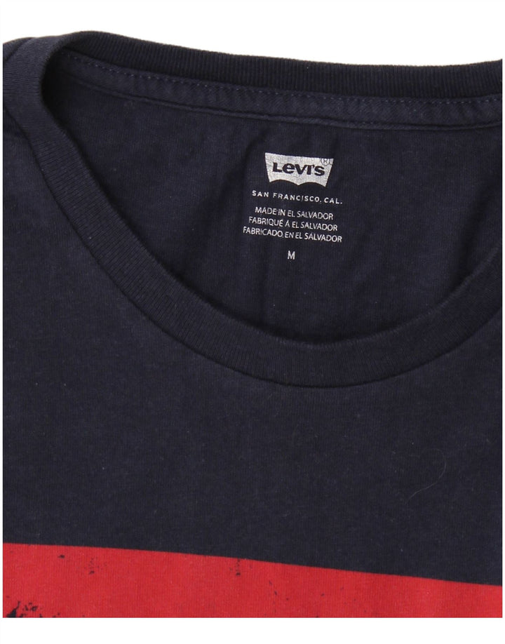LEVI'S Mens Graphic T-Shirt Top Medium Navy Blue