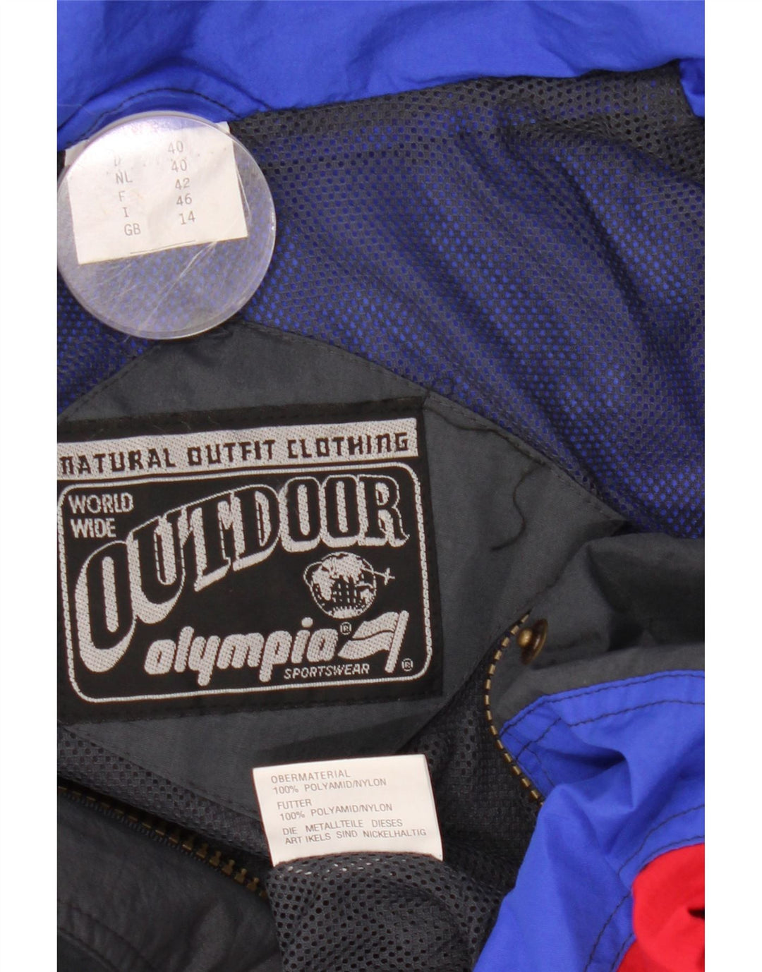 Jachetă bomber supradimensionată cu glugă pentru femei Olympia UK 14, mare, albastru