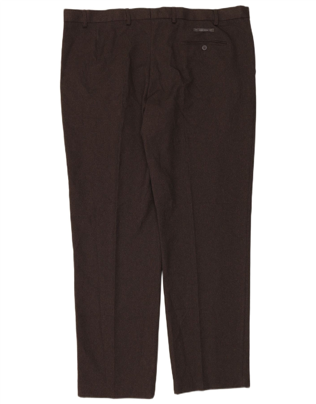 Pantaloni de costum pentru bărbați Marks & Spencer, cu ajustare normală, L44 L33, poliester maro