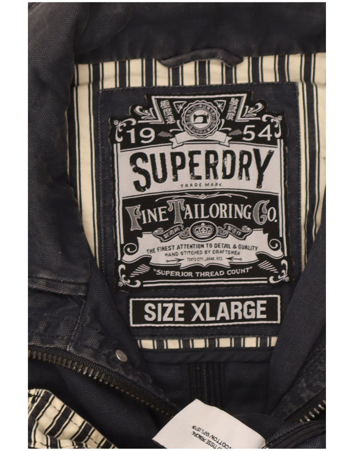 Jachetă Superdry pentru bărbați, UK 42 XL, bumbac bleumarin