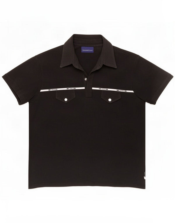 Trussardi Womens Polo Shirt UK 20 2XL Black Bumbac