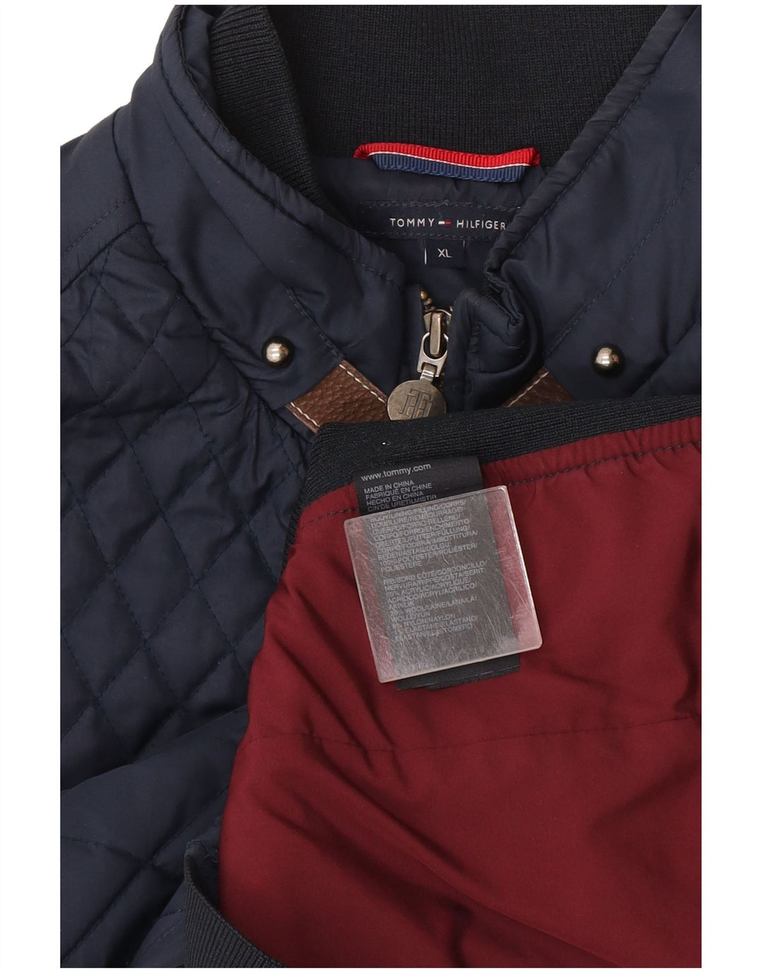 Jachetă matlasată Tommy Hilfiger pentru femei UK 18 XL bleumarin poliester