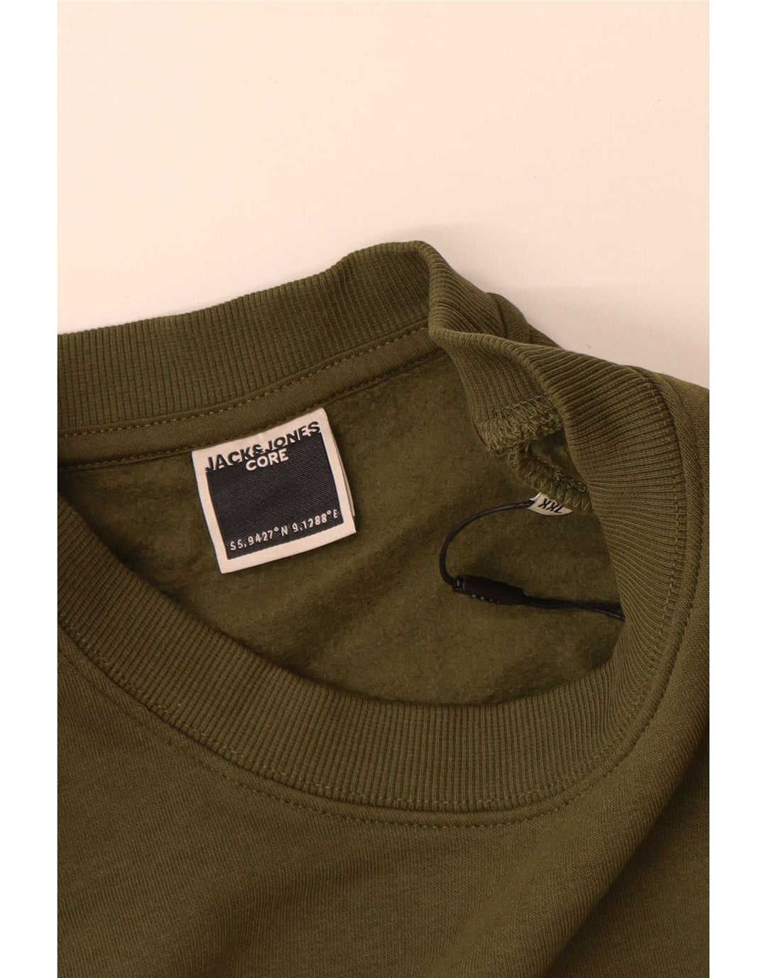 Pulover cu grafic pentru bărbați Jack & Jones, bumbac kaki 2XL