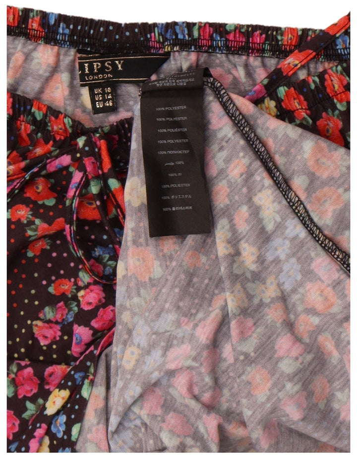 Rochie Maxi pentru femei Lipsy UK 10 Poliester floral negru mic