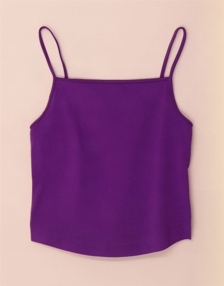 Top camis pentru femei Zara UK 14 mare, mov, bumbac