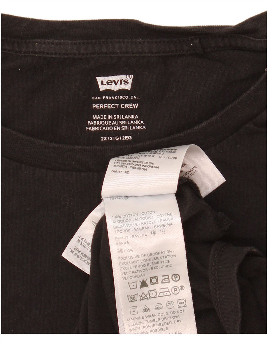 Tricou pentru bărbați Levi's Top 2XL bumbac negru