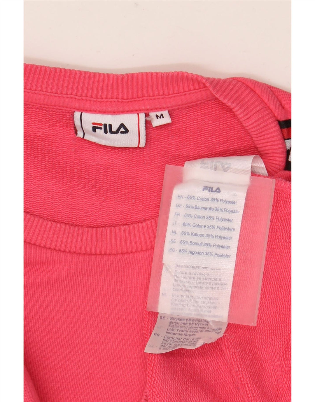 Pulover cu grafic pentru femei Fila UK 14 Roz mediu Colorblock