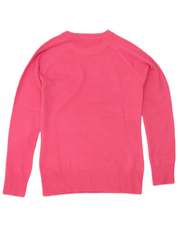 French Connection Pulover pentru damă cu gâtul turnat UK 10 Mic roz acrilic