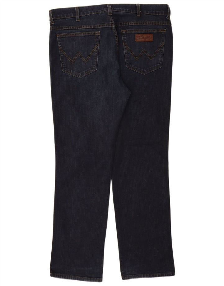 Blugi drepte stretch pentru bărbați Wrangler Texas W38 L32 bumbac bleumarin